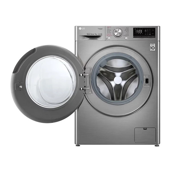 ماشین لباسشویی ال جی 9 کیلویی R5 سیلور و سفید F4R5VYG2P