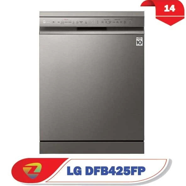 ماشین ظرفشویی ال جی DF425HSS ظرفیت ۱۴ نفر مبله